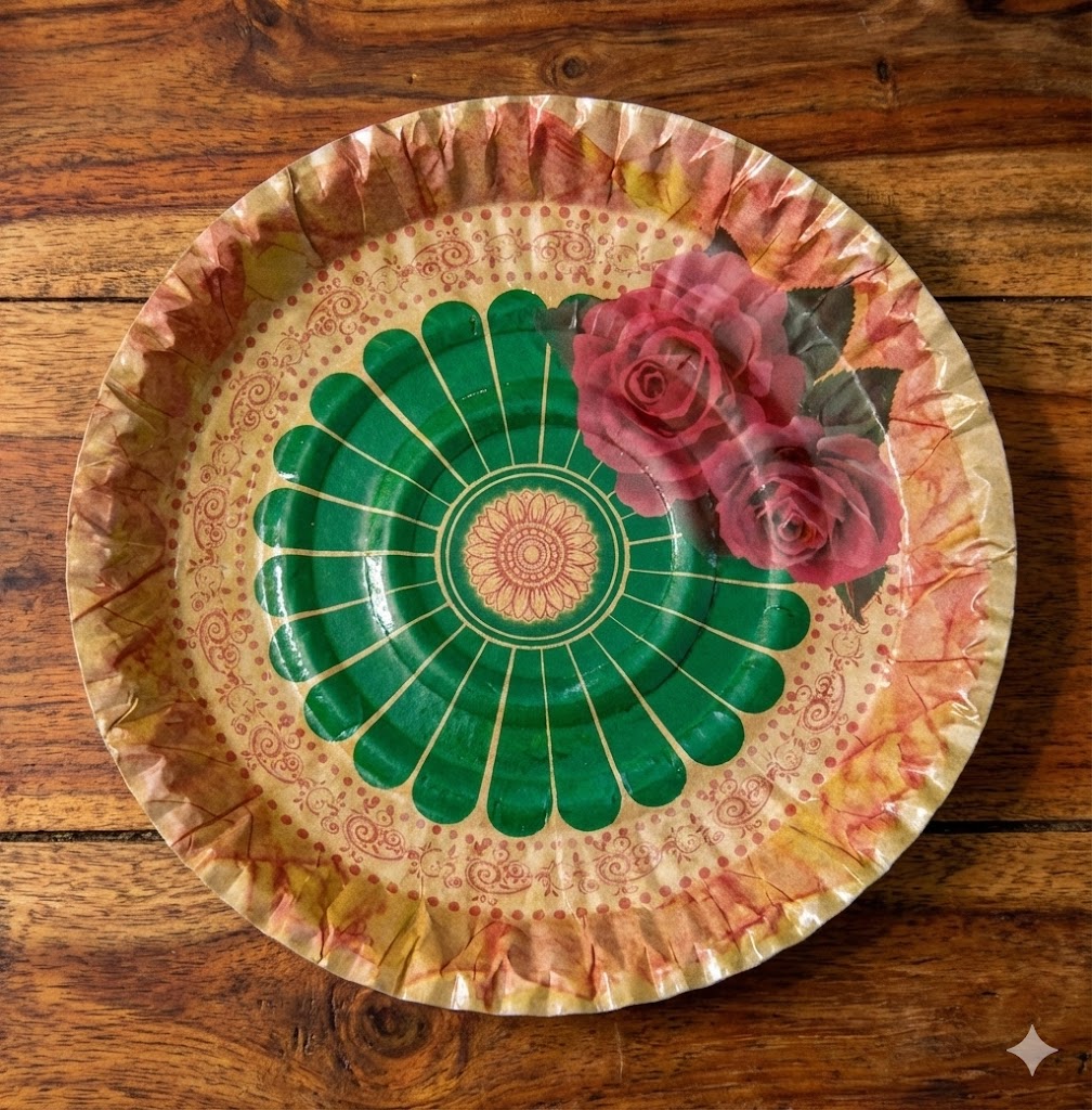 SKP Silver Patta / Disposable Paper Plate (120 GSM)